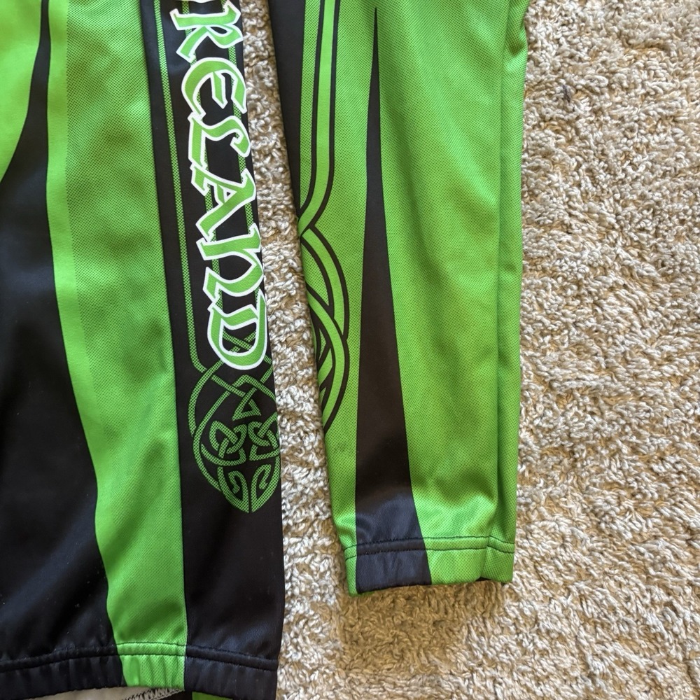 Official Ireland Cycling Jacket Men's Wind Tex Thermal Full Zip Green Black - Picture 3 of 8